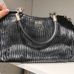 COACH MADISON CARRIE Gathered Leather Satchel Bag 21281